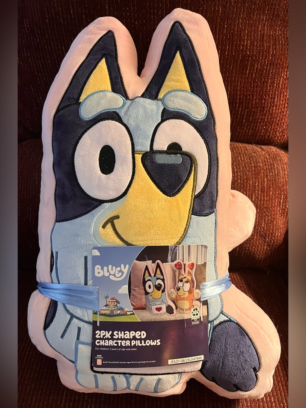 Bluey & Bingo 2-Pack Shaped Character Pillows